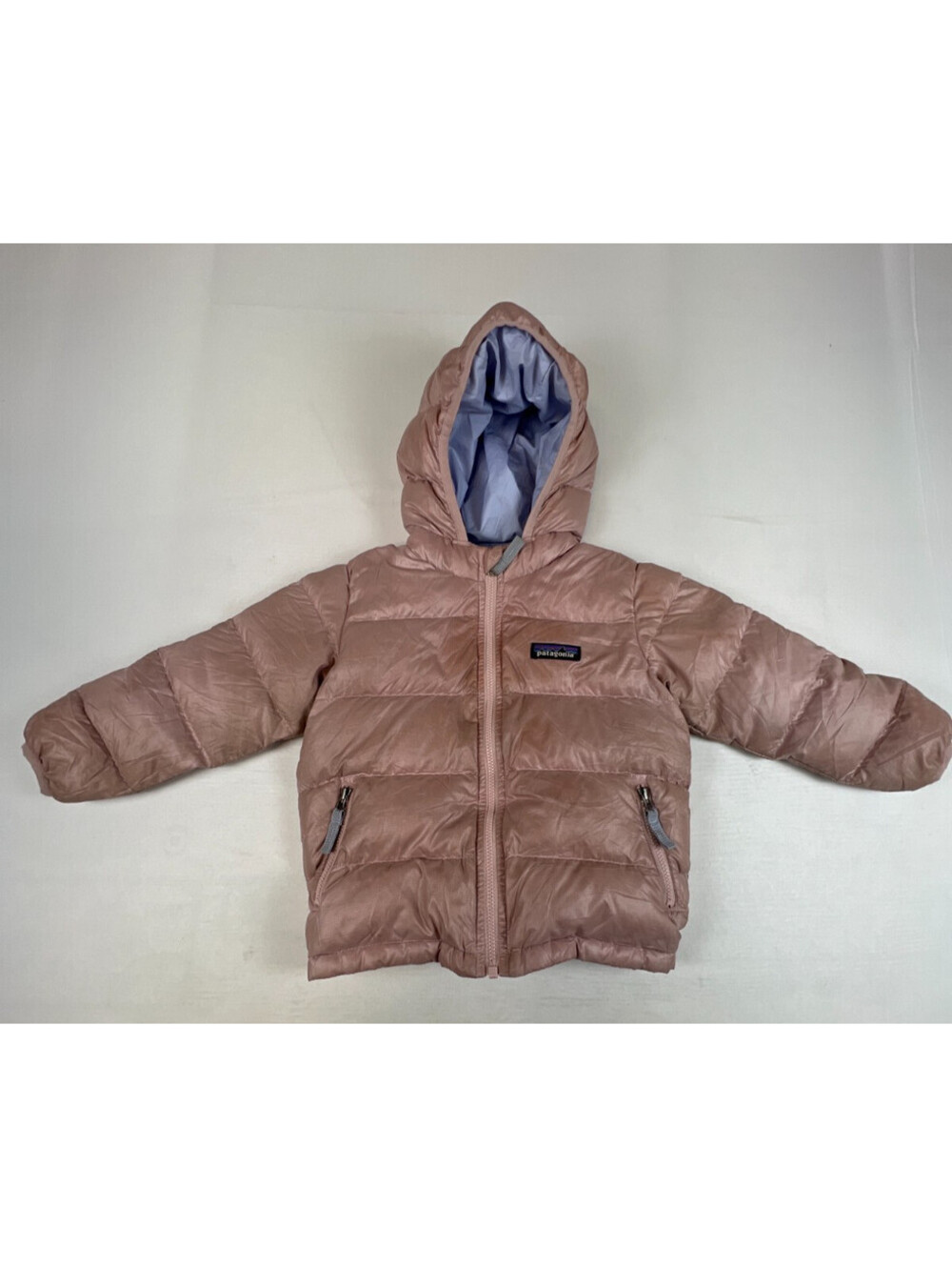 Patagonia Baby Hi-Loft Down Sweater Hoody Pink Puffer Jacket Size FA18